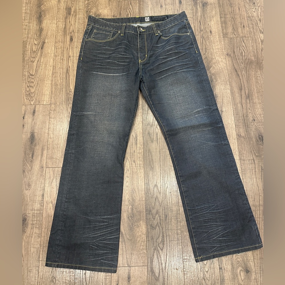 Marc Ecko Dark Denim Jeans Size 36 Boot Cut Deadly Threads